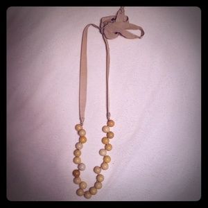 J. Crew Tan Ribbon-tied Necklace